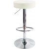 Scaun bar Atlantic alb, piele ecologica, reglabil pe inaltime